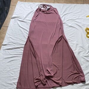 Lulu's Dusty Rose Maxi Dress